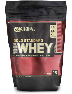 OPTIMUM WHEY GOLD BAG ZIP 450g STRAWB