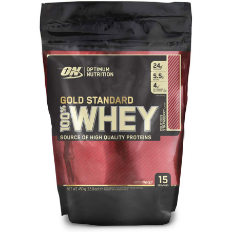 OPTIMUM WHEY GOLD BAG ZIP 450g STRAWB
