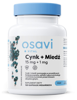 OSAVI CYNK+MIEDŹ 15mg+1mg - 120kaps vege