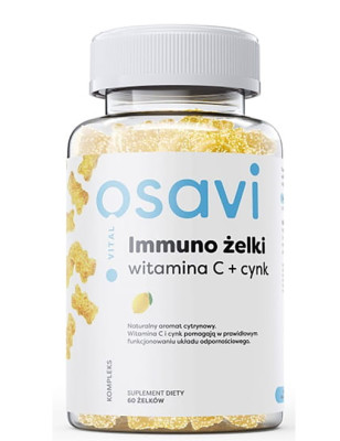 OSAVI IMMUNO ŻELKI WITAMINA C+CYNK 60tabl cytryna