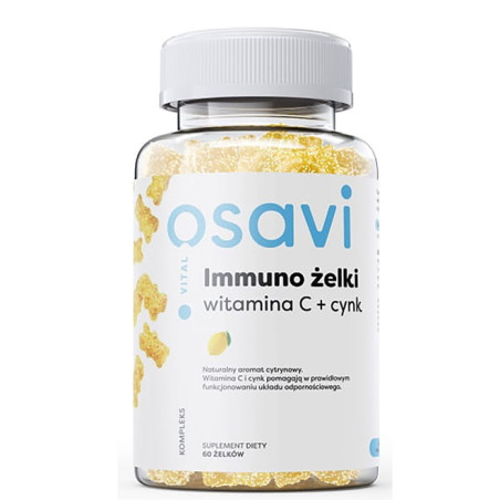 OSAVI IMMUNO ŻELKI WITAMINA C+CYNK 60tabl cytryna