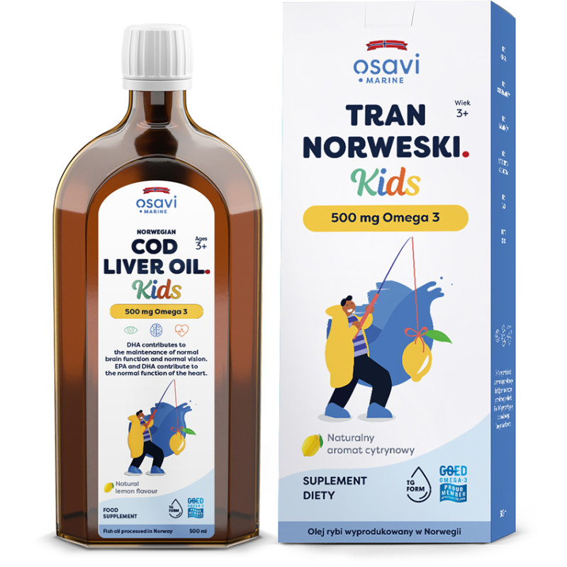 OSAVI TRAN NORWESKI KIDS 500mg OMEGA3 500ml cytryn OSAVI TRAN NORWESKI KIDS 500mg OMEGA3 500ml cytryn