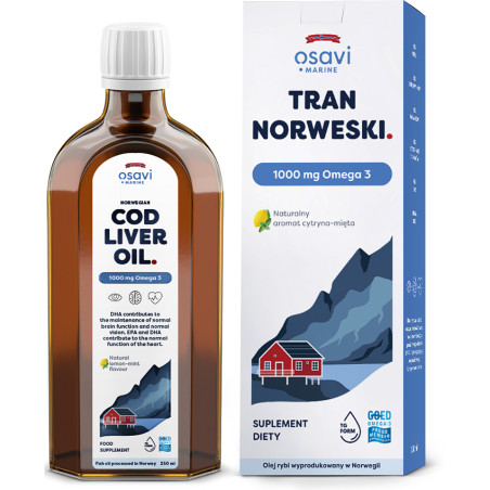 OSAVI TRAN NORWESKI 1000mg OMEGA3 250ml cyt-mięta