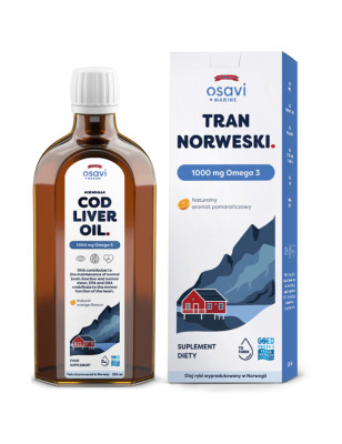 OSAVI TRAN NORWESKI 1000mg OMEGA3 250ml pomarańcza