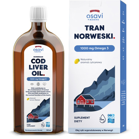 OSAVI TRAN NORWESKI 1000mg OMEGA3 500ml cytryna