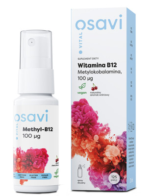 OSAVI WITAMINA B12 spray doustny 100mcg wiśnia-25m