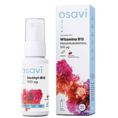 OSAVI WITAMINA B12 spray doustny 100mcg wiśnia-25m