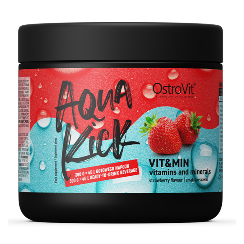OSTROVIT AQUA KICK VIT&MIN 300g strawberry OSTROVIT AQUA KICK VIT&MIN 300g strawberry