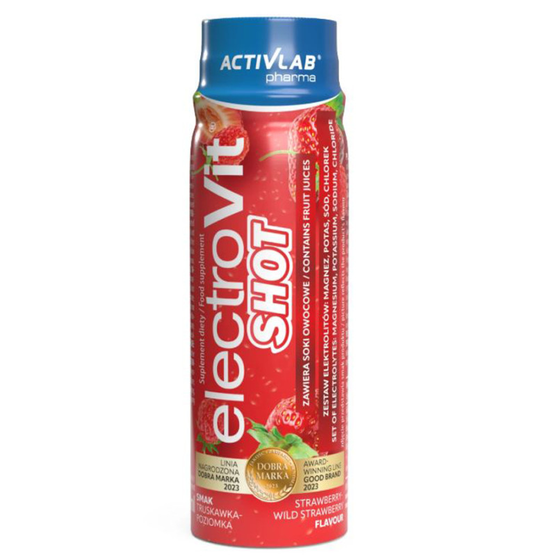 ACTIVLAB ELECTROVIT SHOT 80ml trusk-poziomkowy ACTIVLAB ELECTROVIT SHOT 80ml trusk-poziomkowy