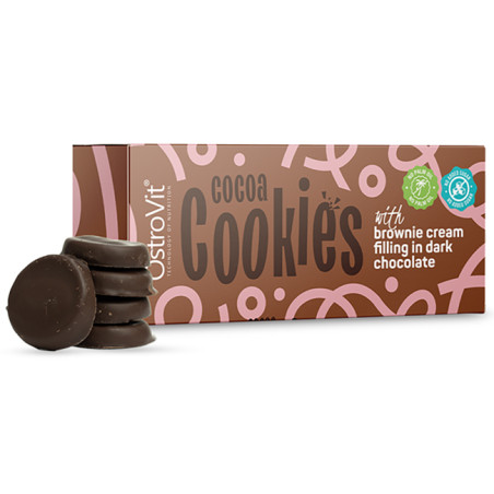OSTROVIT COCOA COOKIES with BROWNIE CHOCOLATE 128g