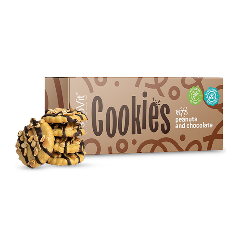 OSTROVIT COOKIES with PEANUTS nad CHOCOLATE 125g OSTROVIT COOKIES with PEANUTS nad CHOCOLATE 125g