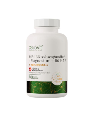 OSTROVIT KSM-66 Ashwagandha+Magnesium B6 P-5-P-90