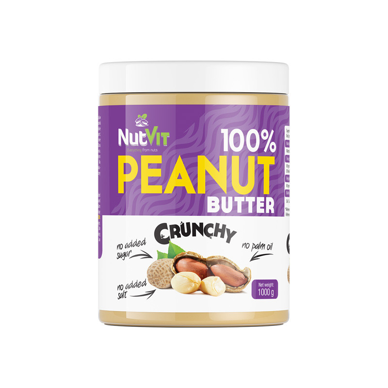 OSTROVIT NutVit 100% Peanut Butter Crunchy 1000g OSTROVIT NutVit 100% Peanut Butter Crunchy 1000g