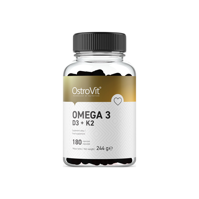 OSTROVIT OMEGA 3 D3+K2 - 180kaps
