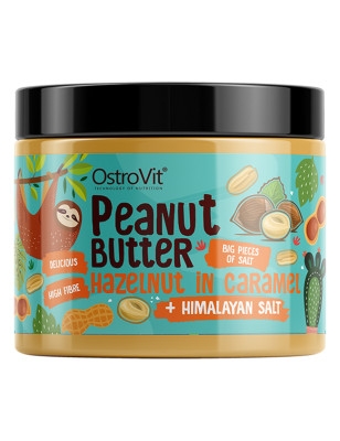 OSTROVIT PEANUT BUTTER+HAZELNUT IN CARAMEL 500g