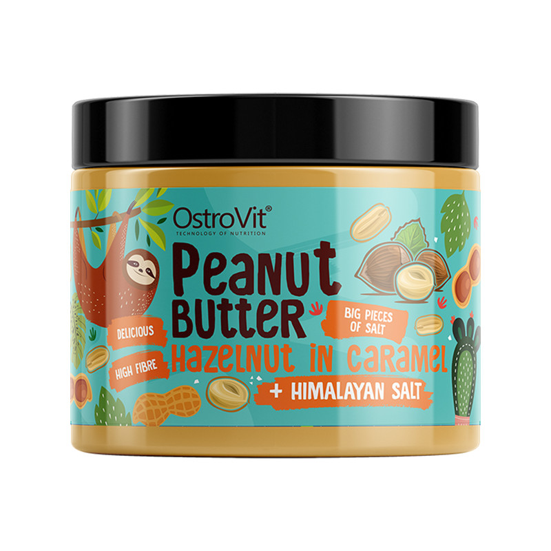 OSTROVIT PEANUT BUTTER+HAZELNUT IN CARAMEL 500g OSTROVIT PEANUT BUTTER+HAZELNUT IN CARAMEL 500g