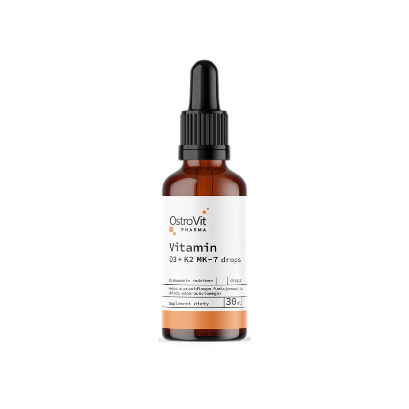 OSTROVIT PHARMA VITAMIN D3+K2MK-7 drops - 30ml OSTROVIT PHARMA VITAMIN D3+K2MK-7 drops - 30ml