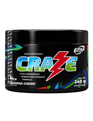 6PAK CRAZE 240g Banana Cherry