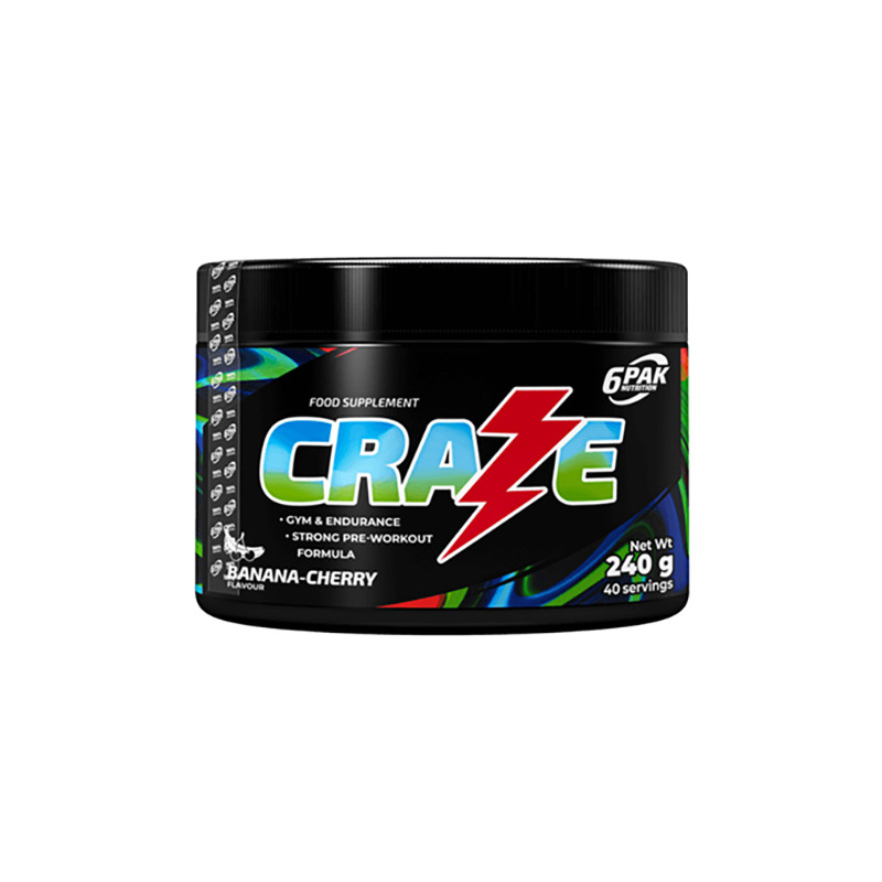 6PAK CRAZE 240g Banana Cherry 6PAK CRAZE 240g Banana Cherry