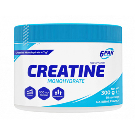 6PAK CREATINE MONOHYDRATE 300g pure