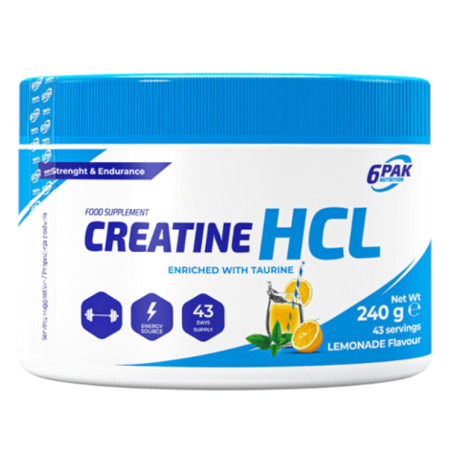 6PAK CREATINE HCL 240g Lemonade