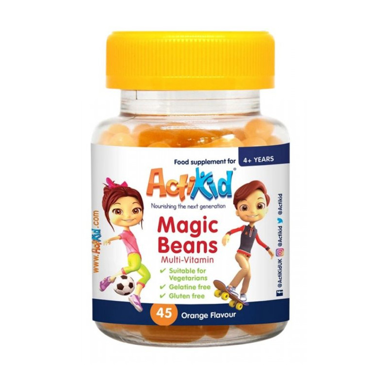 ACTIKID MAGIC BEANS MULTI-VITAMIN orange-45gummies ACTIKID MAGIC BEANS MULTI-VITAMIN orange-45gummies