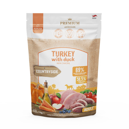 POKUSA KARMA SUCHA PREM. INDYK Z KACZKĄ 1kg ADULT
