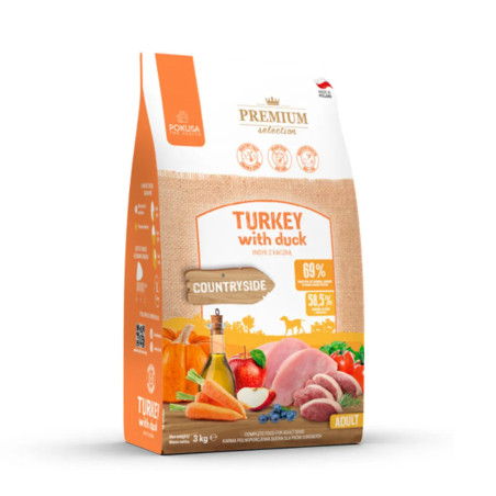 POKUSA KARMA SUCHA PREM. INDYK Z KACZKĄ 3kg ADULT