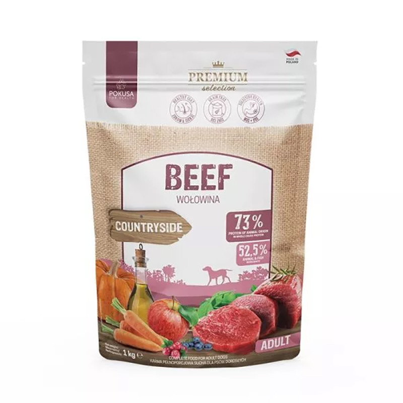 POKUSA KARMA sucha P.SEL.wołowina ADULT 1kg POKUSA KARMA sucha P.SEL.wołowina ADULT 1kg