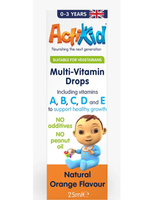 ACTIKID MULTI-VITAMIN DROPS 25ml natural orange