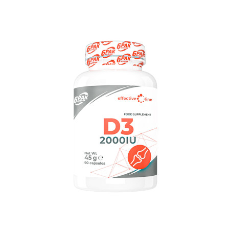 6PAK D3 2000IU - 90kaps