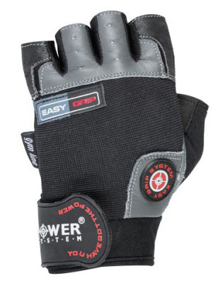 POWER-SYSTEM RĘKAWICZKI EASY GRIP-BLACK GREY-L