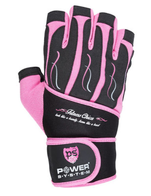 POWER-SYSTEM RĘKAWICZKI FITNESS CHICA-PINK-L