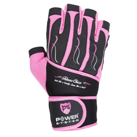 POWER-SYSTEM RĘKAWICZKI FITNESS CHICA-PINK-L
