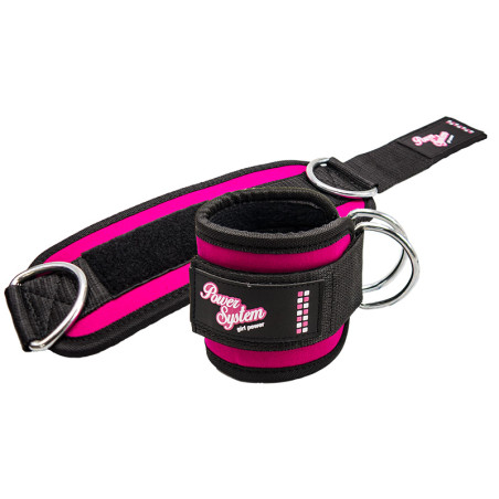 POWER-SYSTEM OPASKA ANKLE STRAPS GYM BABE-PINK