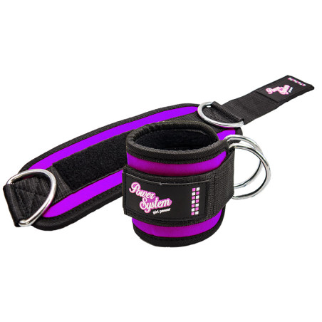 POWER-SYSTEM OPASKA ANKLE STRAPS GYM BABE-PINK