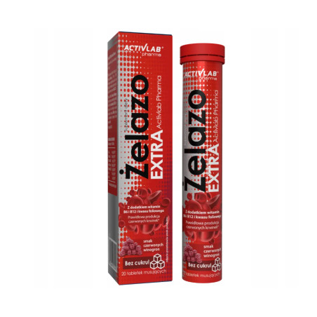 ACTIVLAB PHARMA ŻELAZO 20 tabl tuba winogrono