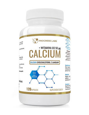 PROGRESS LABS CALCIUM 1000mg+WIT.D3 2000IU-120kaps