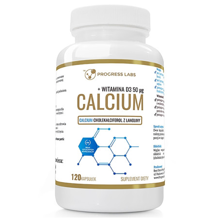 PROGRESS LABS CALCIUM 1000mg+WIT.D3 2000IU-120kaps