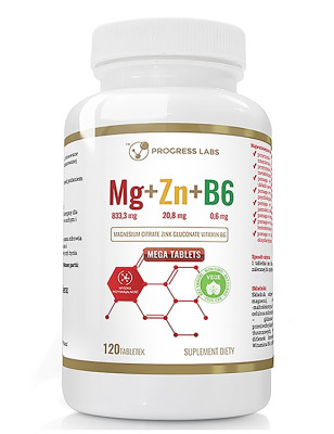 PROGRESS LABS Mg+Zn+Vit B6 120tabl