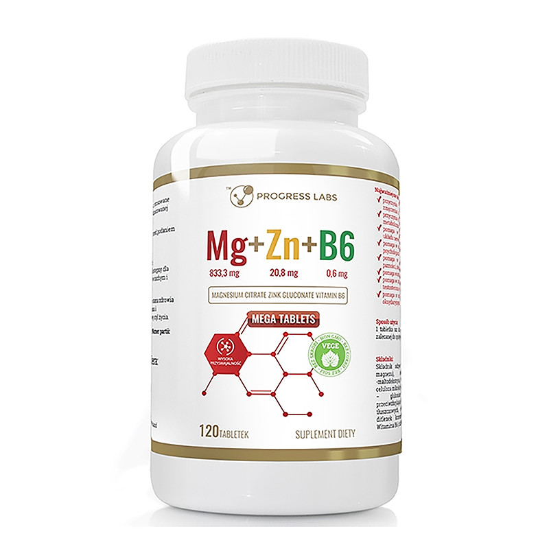 PROGRESS LABS Mg+Zn+Vit B6 120tabl PROGRESS LABS Mg+Zn+Vit B6 120tabl