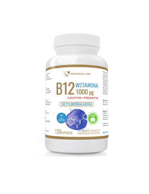 PROGRESS LABS WIT.B12 1000mcg ŻSPM+PREBIOTYK 120ka