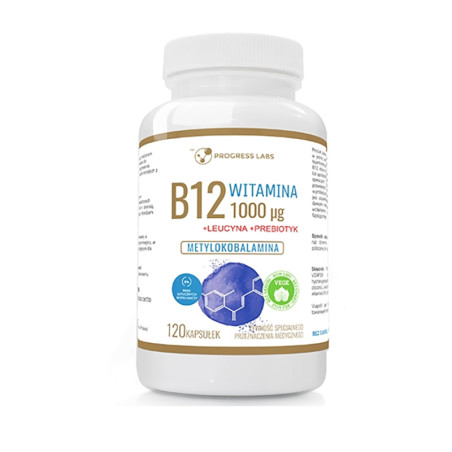 PROGRESS LABS WIT.B12 1000mcg ŻSPM+PREBIOTYK 120ka