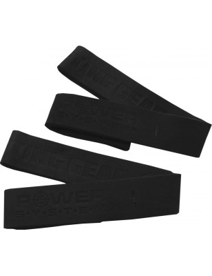 POWER-SYSTEM PASKI LEATHER LIFTING STRAPS-BLACK