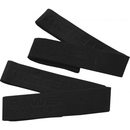 POWER-SYSTEM PASKI LEATHER LIFTING STRAPS-BLACK