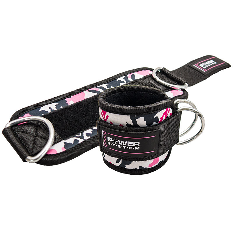 POWER-SYSTEM OPASKA ANKLE STRAPS CAMO-PINK