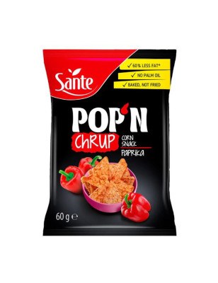 SANTE POP'N CHRUP SNACKI POPCORNOWE PAPRYKA-60g