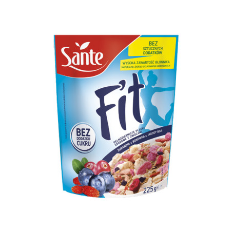 SANTE FIT ŻURAWINA BORÓWKA GOJI bez dod.cukru 225g