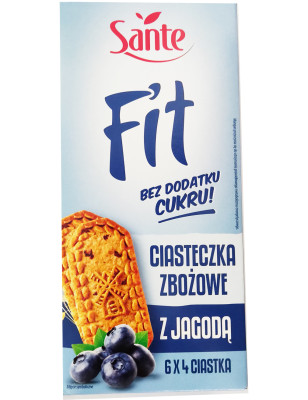 SANTE FIT CIASTECZKA ZBOŻOWE Z JAGODĄ 300g