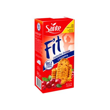 SANTE FIT CIASTECZKA ZBOŻOWE Z ŻURAWINĄ 300g
